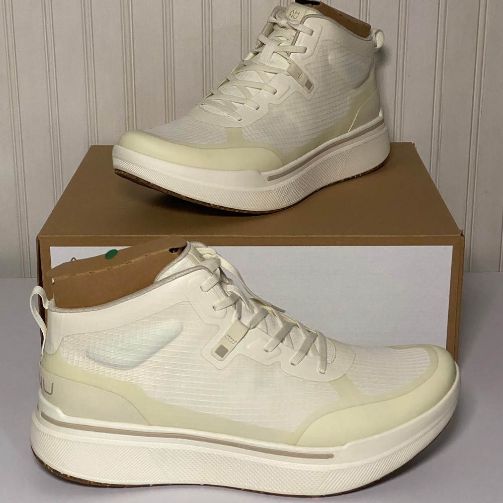 NEW in Box Ahnu Sequence 1 Mid Sneaker Cream/White Men's 14 Elevated Streetstyle